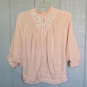 Listicle Embroidered Top with beads. Size S